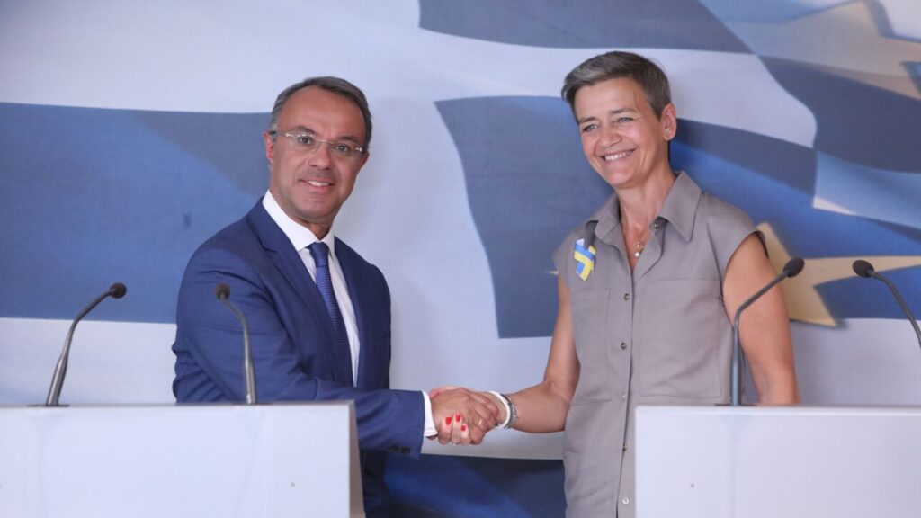 Σταϊκούρας σε Vestager: «Απαιτούνται ευρωπαϊκές λύσεις για το ζήτημα της ενέργειας»