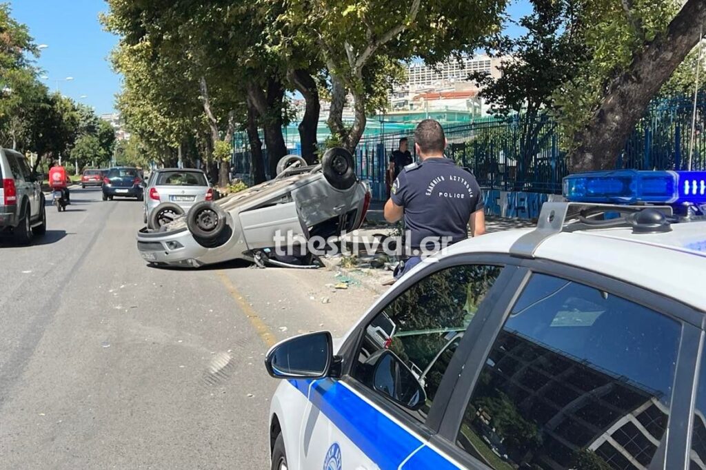ΠΡΙΝ ΛΙΓΟ στη Θεσσαλονίκη: Σοβαρό τροχαίο και ανατροπή Ι.Χ. – Ένας τραυματίας