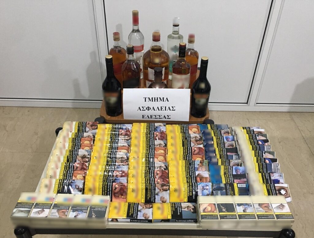 Από το Τμήμα Ασφάλειας Έδεσσας συνελήφθη ημεδαπή για λαθρεμπόριο καπνικών προϊόντων και ποτών
